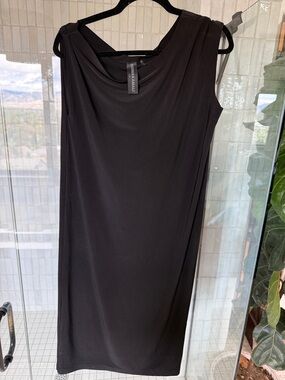 Norma Kamali Black Sleeveless Midi Dress